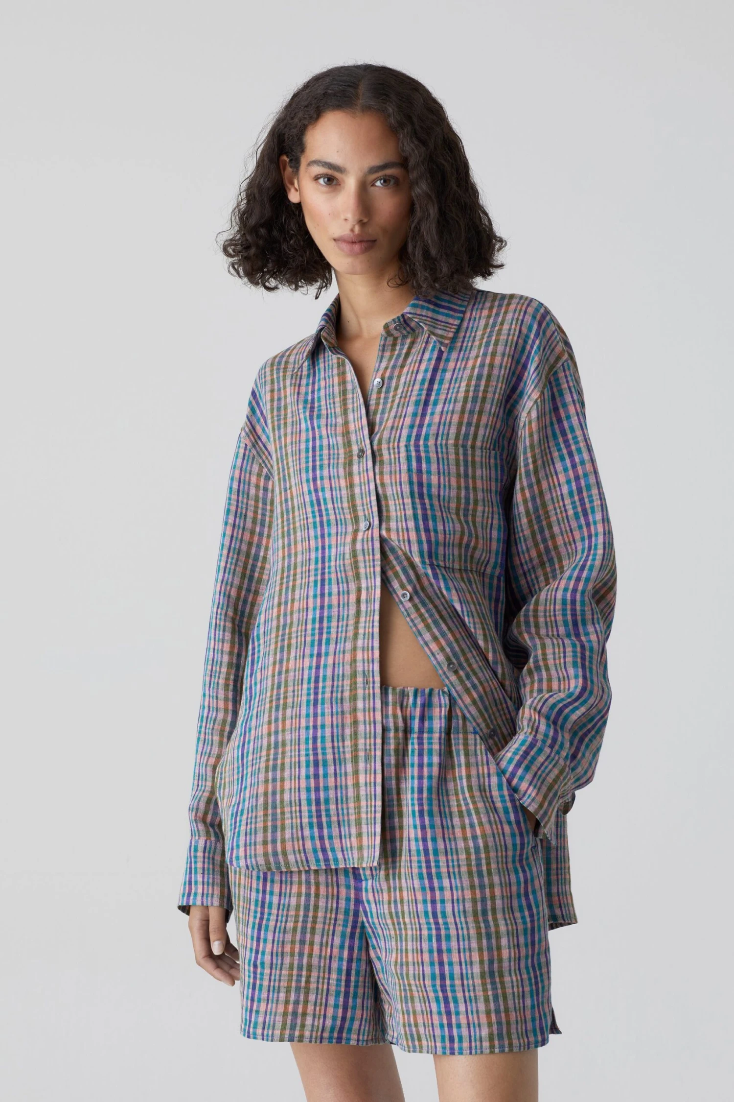 CLOSED Checked Linen Shirt 3 CLOSED Checked Linen Shirt